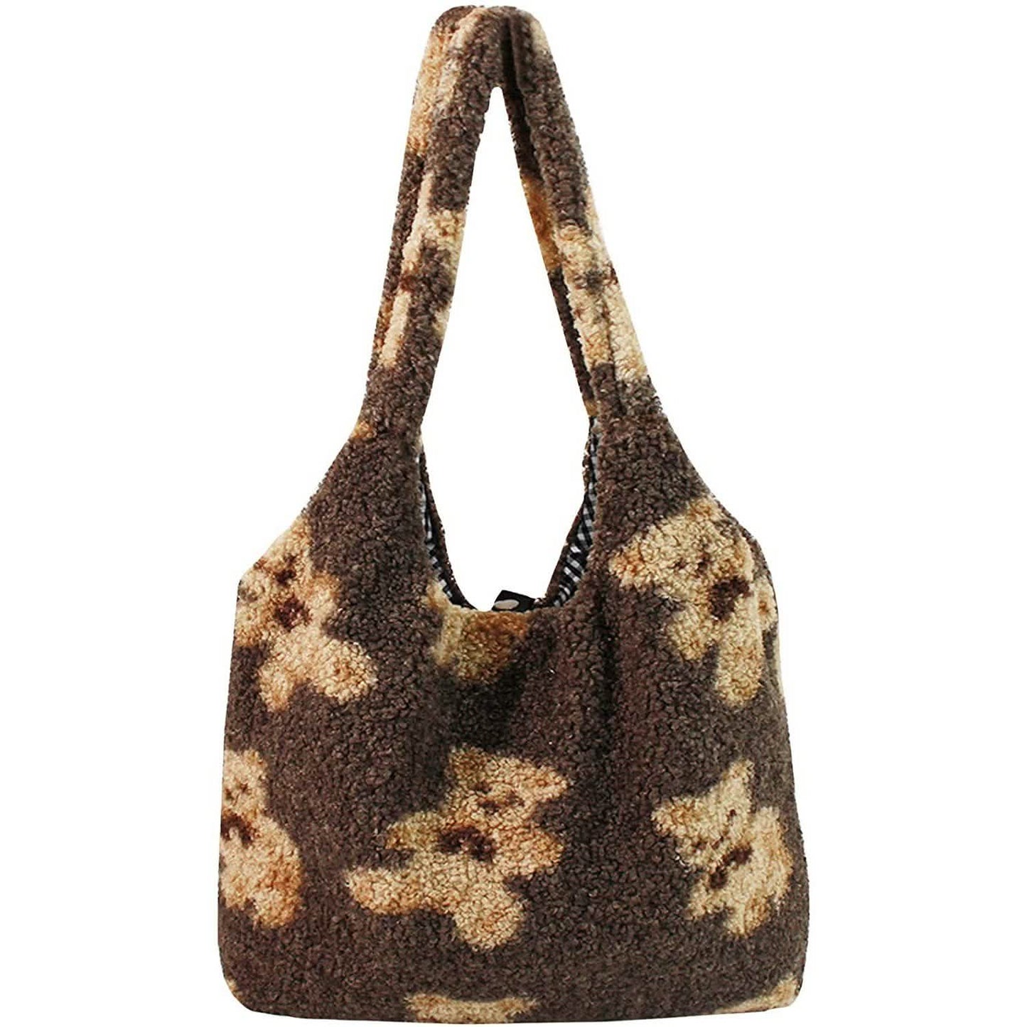 Women Girls Cute Bear Plush Shoulder Bag Large Tote DailySale