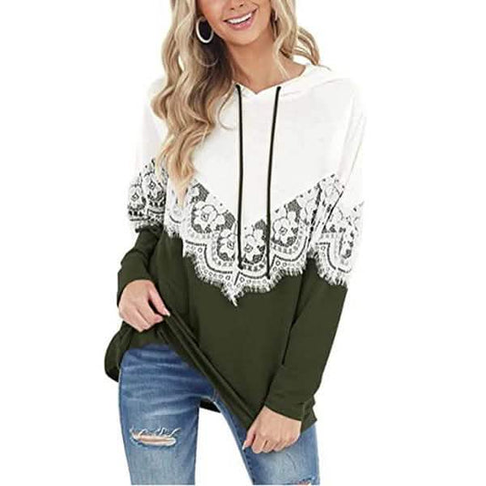 Women Long Sleeve Lace Hoodies DailySale