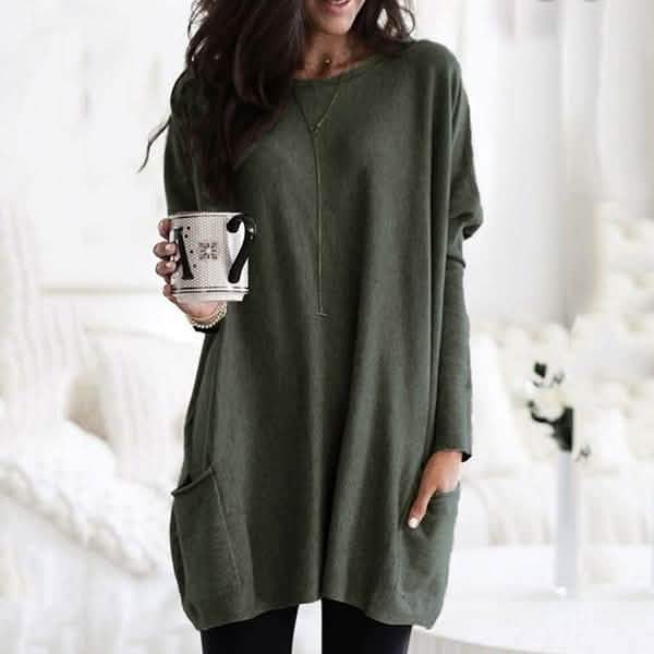 Women Long Sleeve Top Casual Pocket T-Shirt DailySale