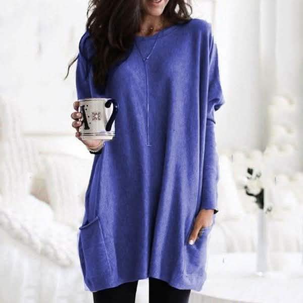 Women Long Sleeve Top Casual Pocket T-Shirt DailySale