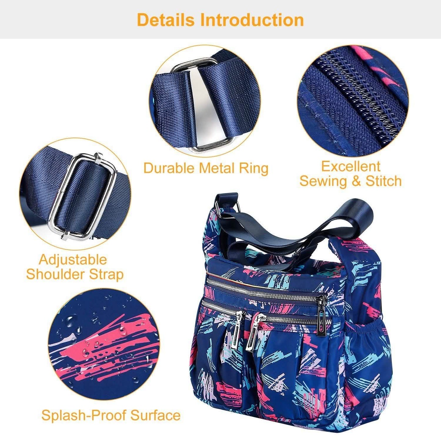 Women Multi-Pocket Shoulder Bag DailySale