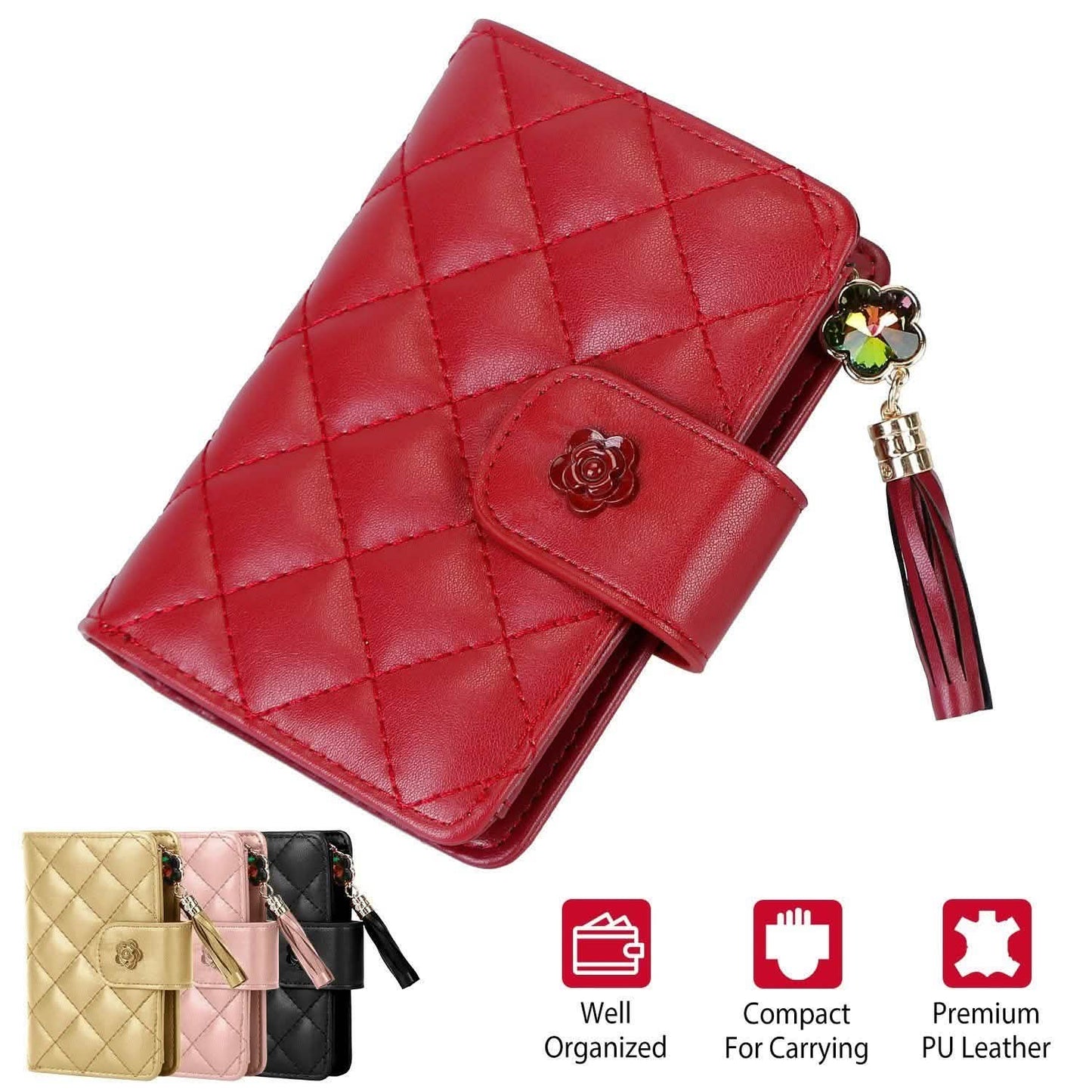 Women PU Leather Clutch Wallet DailySale