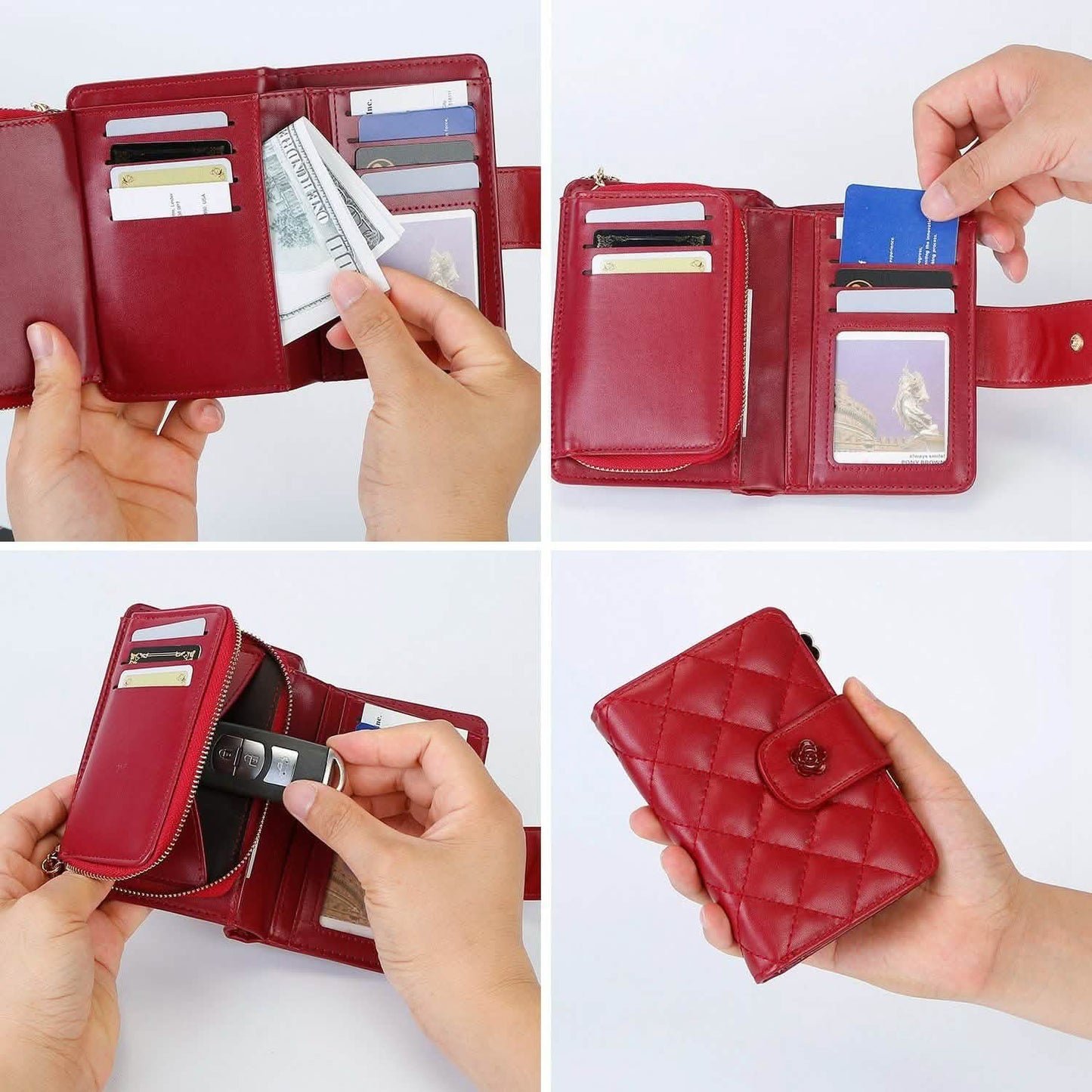 Women PU Leather Clutch Wallet DailySale
