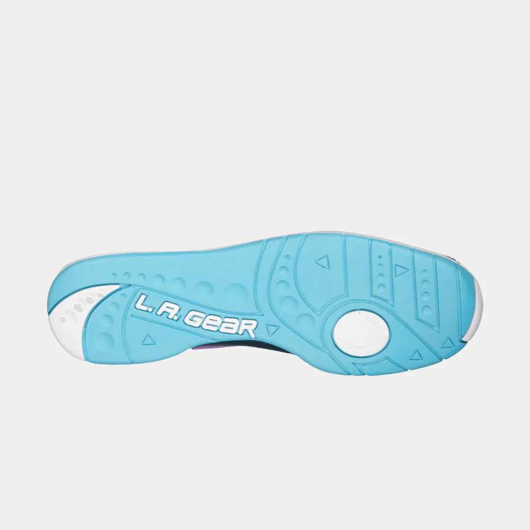 LA Gear Women's Flame Hightop | Black x Purple x Turquoise