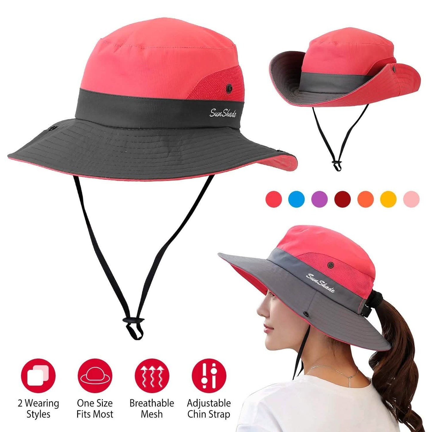 Women Summer Sun Bucket Hats Foldable DailySale
