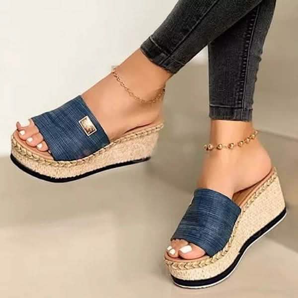 Women Wedge Slippers Platform Flip Flops Soft Comfortable New Casual Outdoor Beach Sandals DailySale