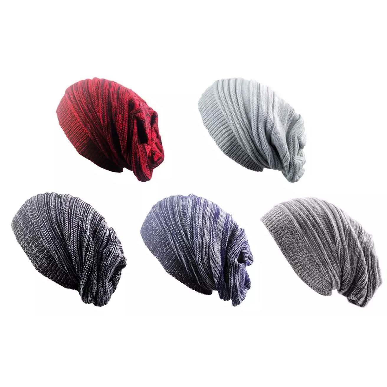 Women Winter Baggy Beanie Oversized Knitted Crochet Ski Hat Slouch Cap DailySale