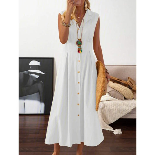 Women's A-Line Shirt Collar Casual Dress DailySale