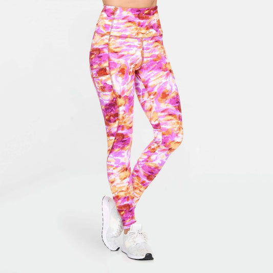 Women's Active High Rise Printed Leggings with Pockets DailySale