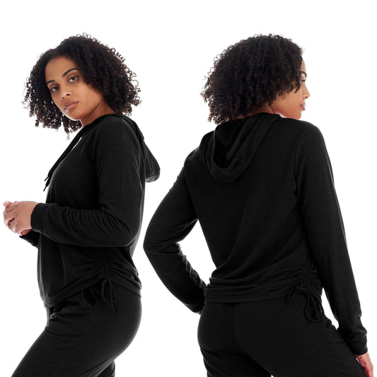 Women's Athleisure French Terry Fleece Pullover Hoodie Sweatshirt DailySale