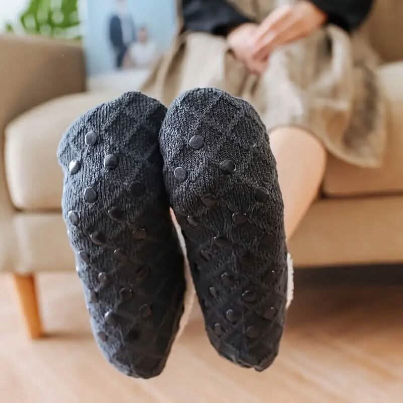 Women's Autumn Winter Plush Lined Indoor Low Cut Socks DailySale