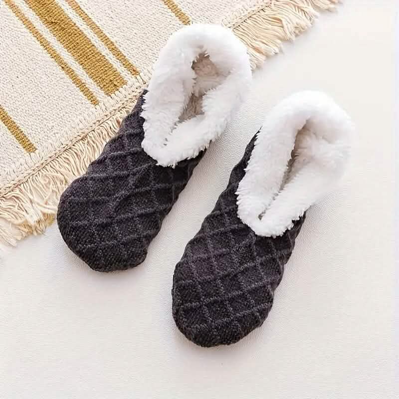 Women's Autumn Winter Plush Lined Indoor Low Cut Socks DailySale