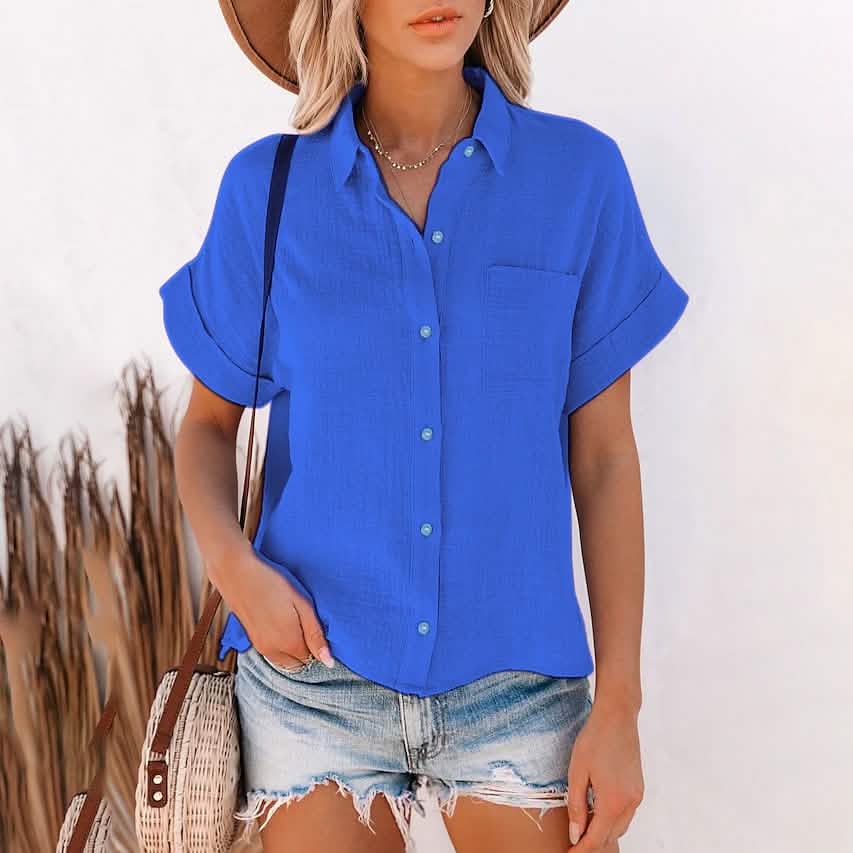 Women's Basic Solid Color Top Shirt DailySale
