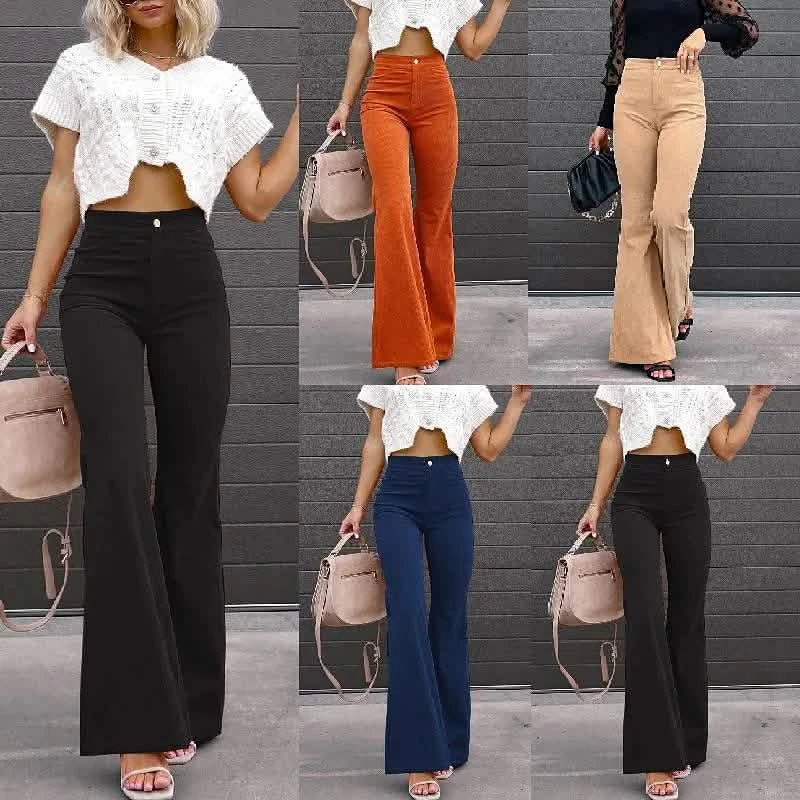 Women's Bootcut Pants Trousers Jeans Corduroy DailySale
