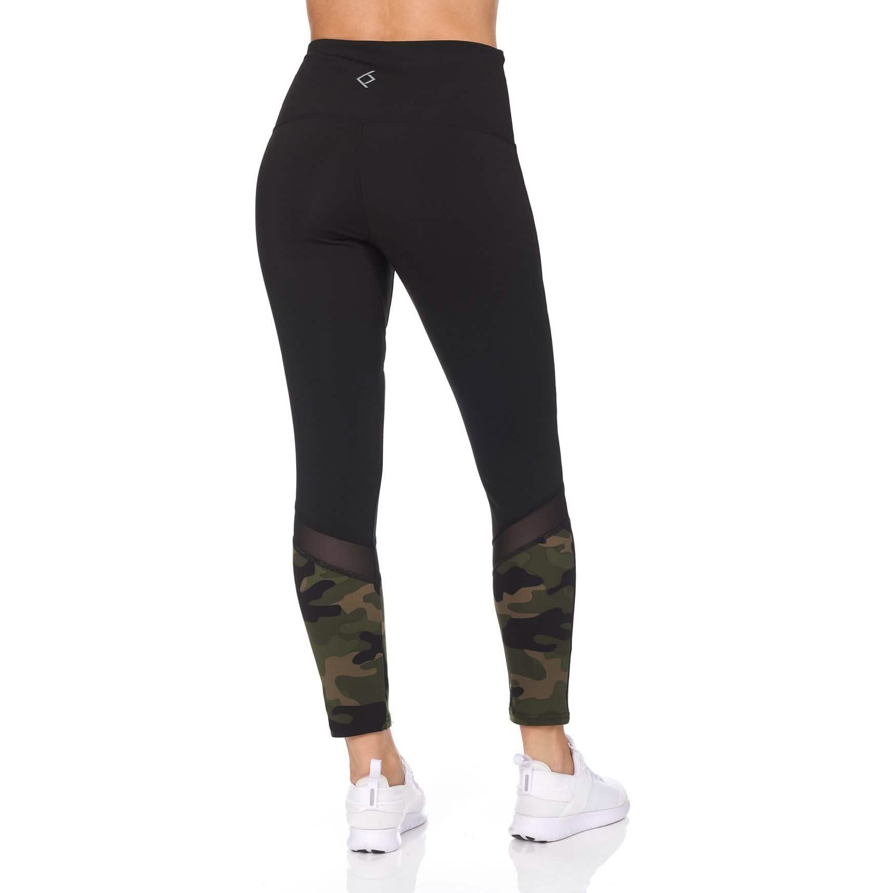 Women's Camo 7/8 High Waist Legging With Sheer Mesh DailySale