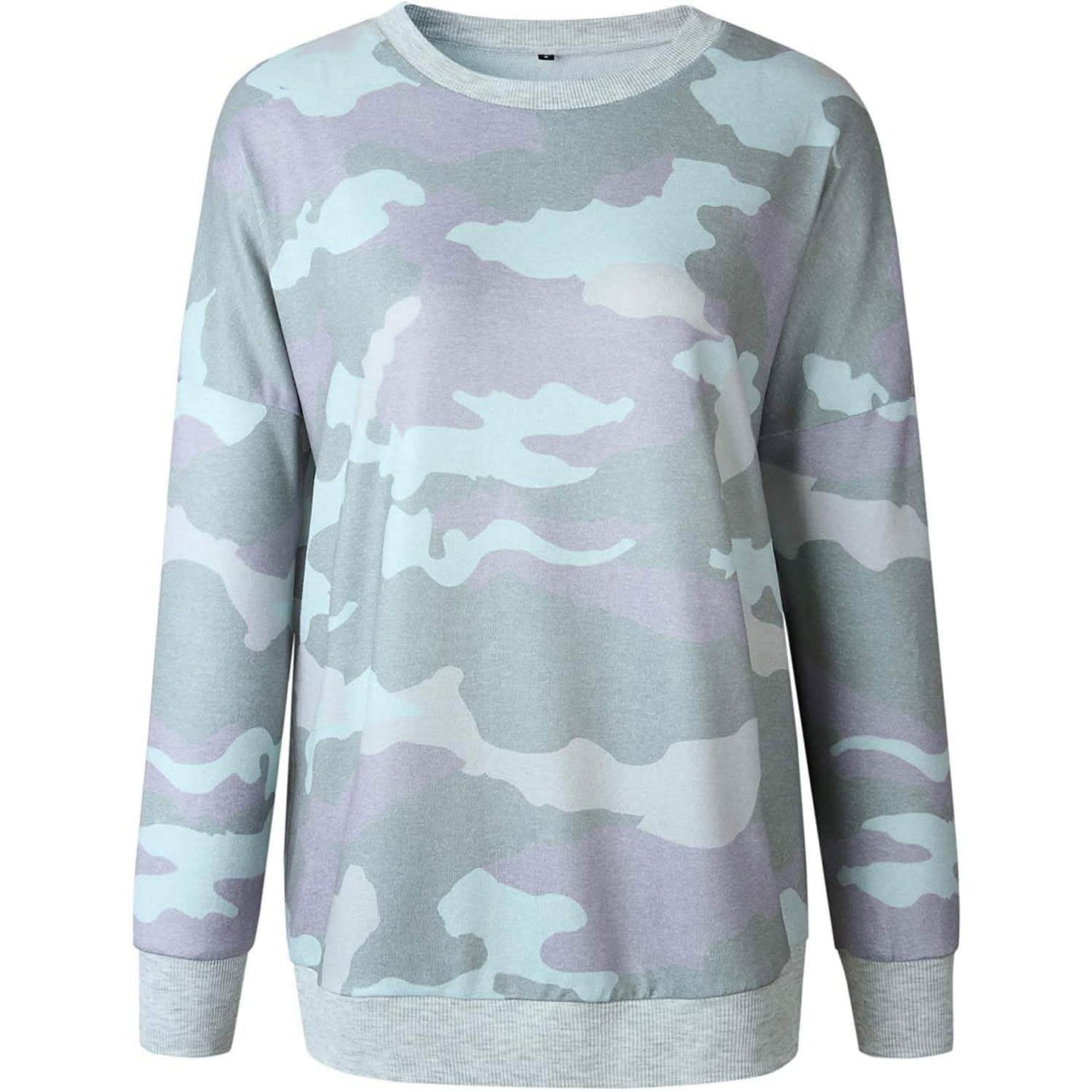 Women's Camouflage Print Casual Leopard Pullover Long Sleeve Sweatshirts DailySale