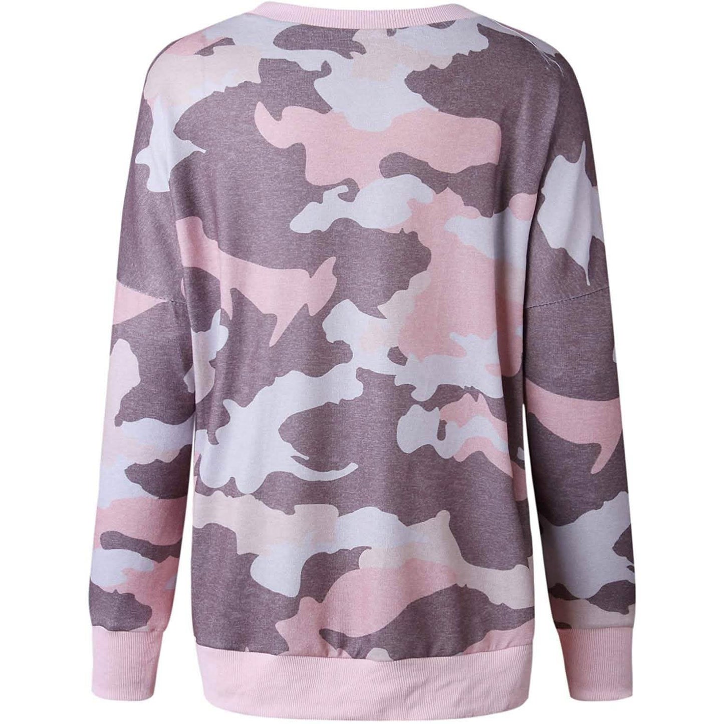 Women's Camouflage Print Casual Leopard Pullover Long Sleeve Sweatshirts DailySale