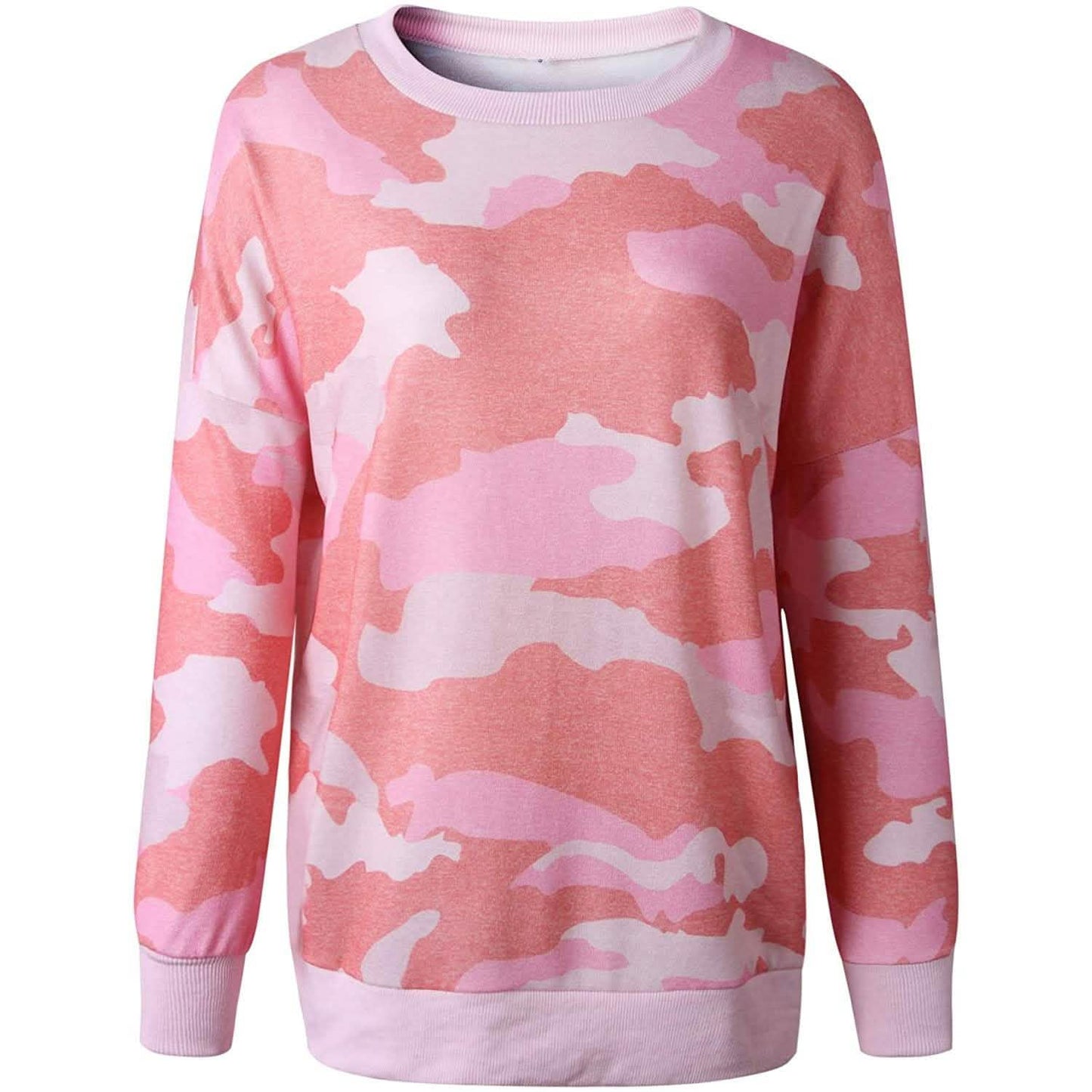 Women's Camouflage Print Casual Leopard Pullover Long Sleeve Sweatshirts DailySale