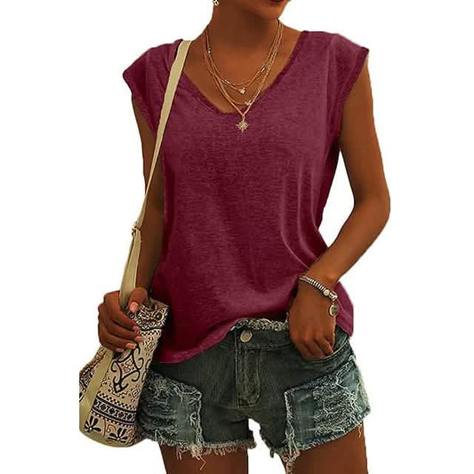 Women's Cap Sleeve T-Shirt Casual Loose Fit Tank Top DailySale