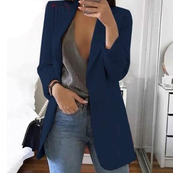 Womens Cardigan Jackets Open Front Solid Color Casual Oversized Long Blazer DailySale