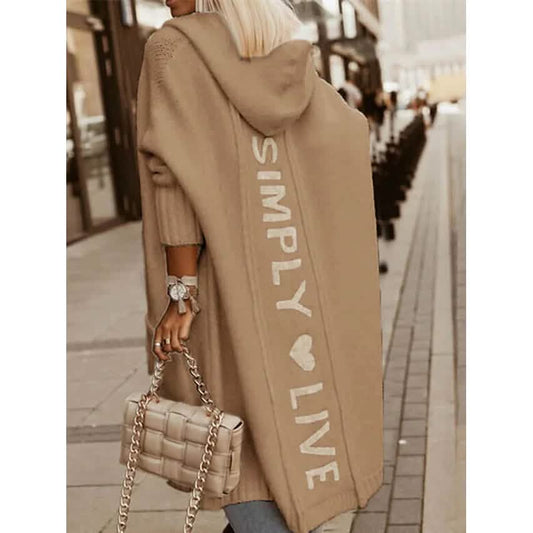 Women's Cardigan Knitted Letter Personalized Stylish Casual Long Sleeve DailySale