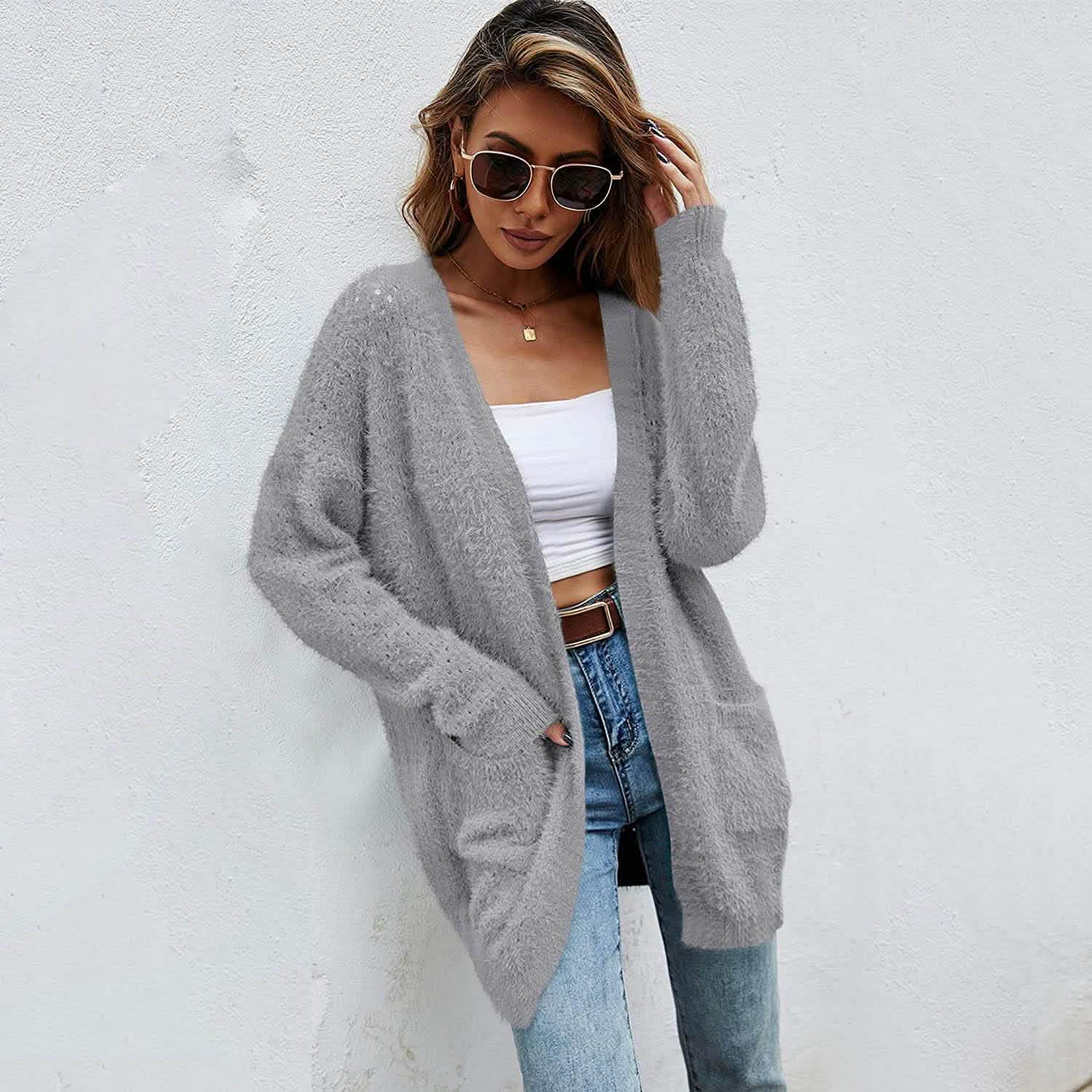 Women's Cardigan Knitted Sweater Jacket DailySale