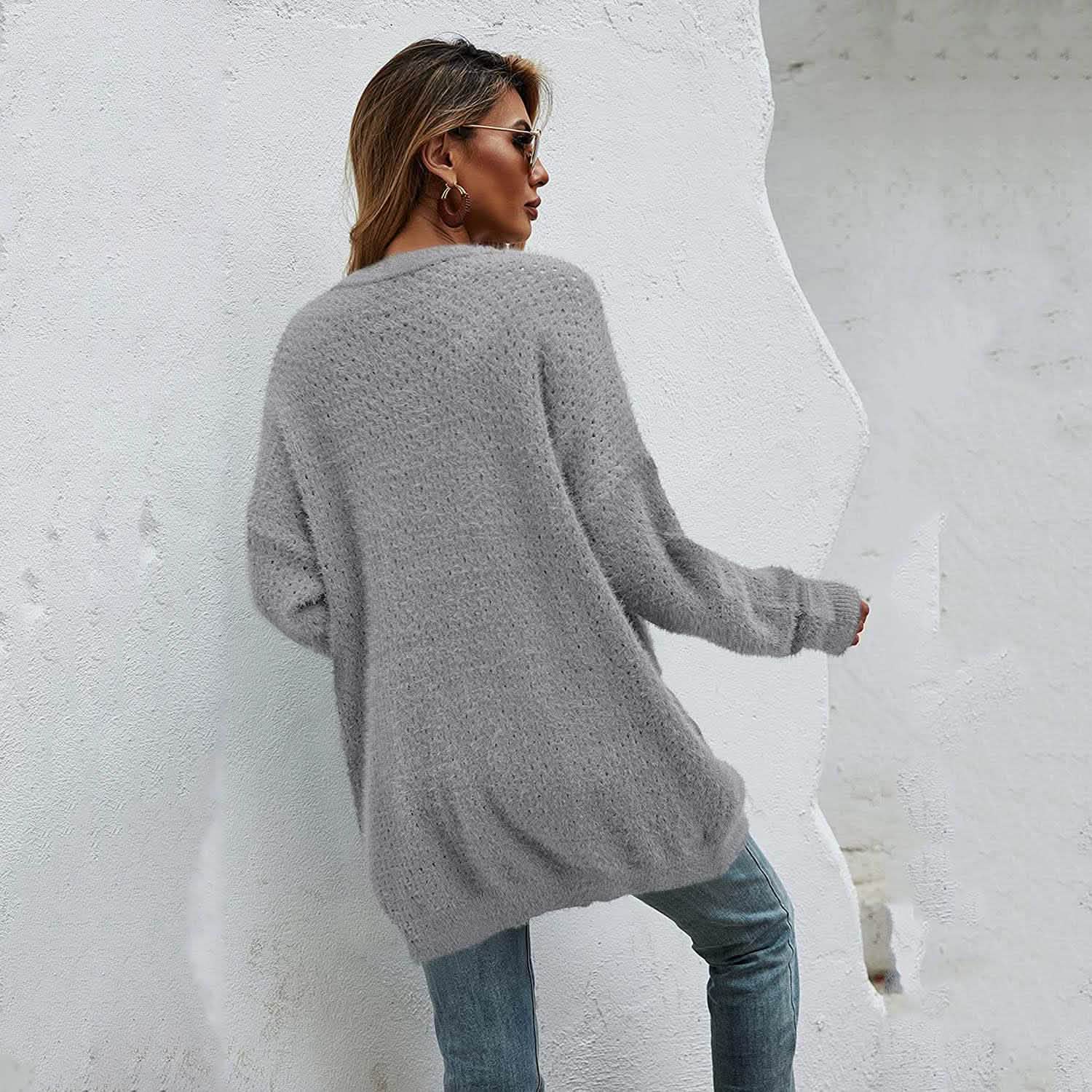 Women's Cardigan Knitted Sweater Jacket DailySale