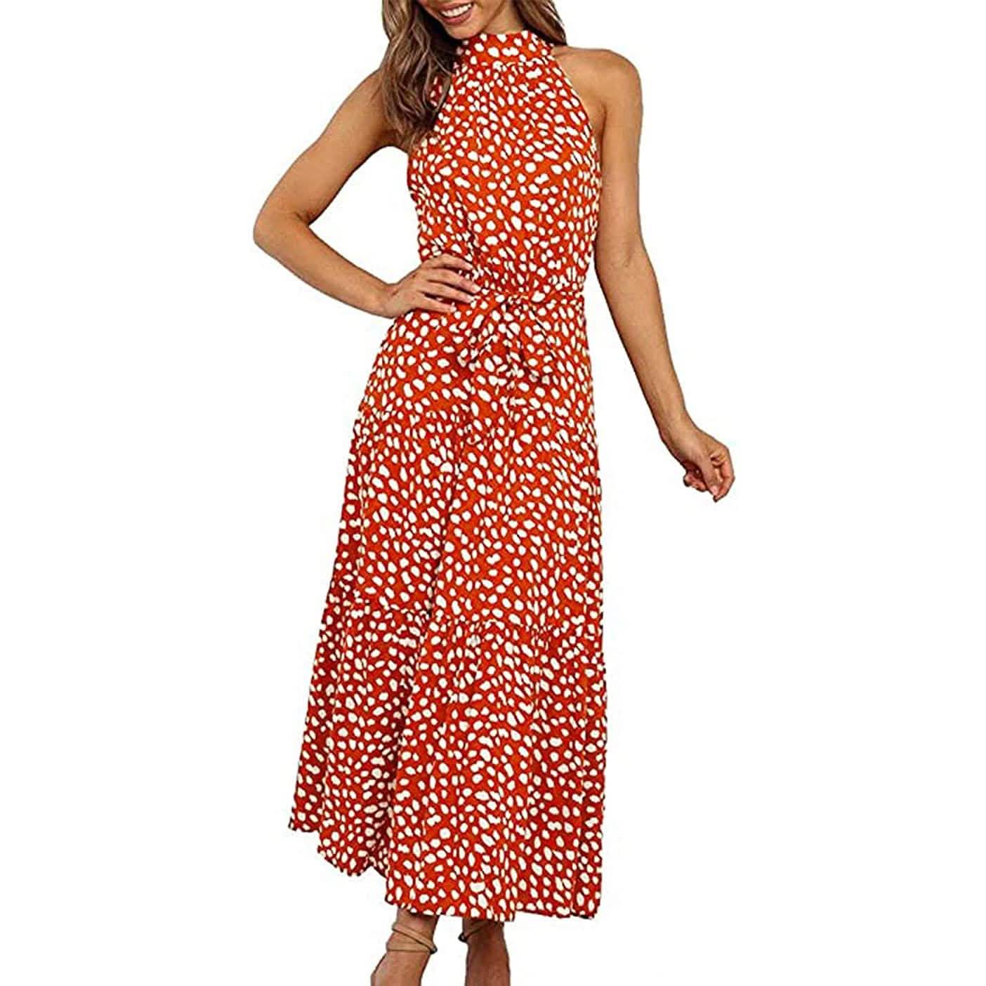 Women’s Casual Halter Neck Sleeveless Long Maxi Dress  - Assorted Styles DailySale