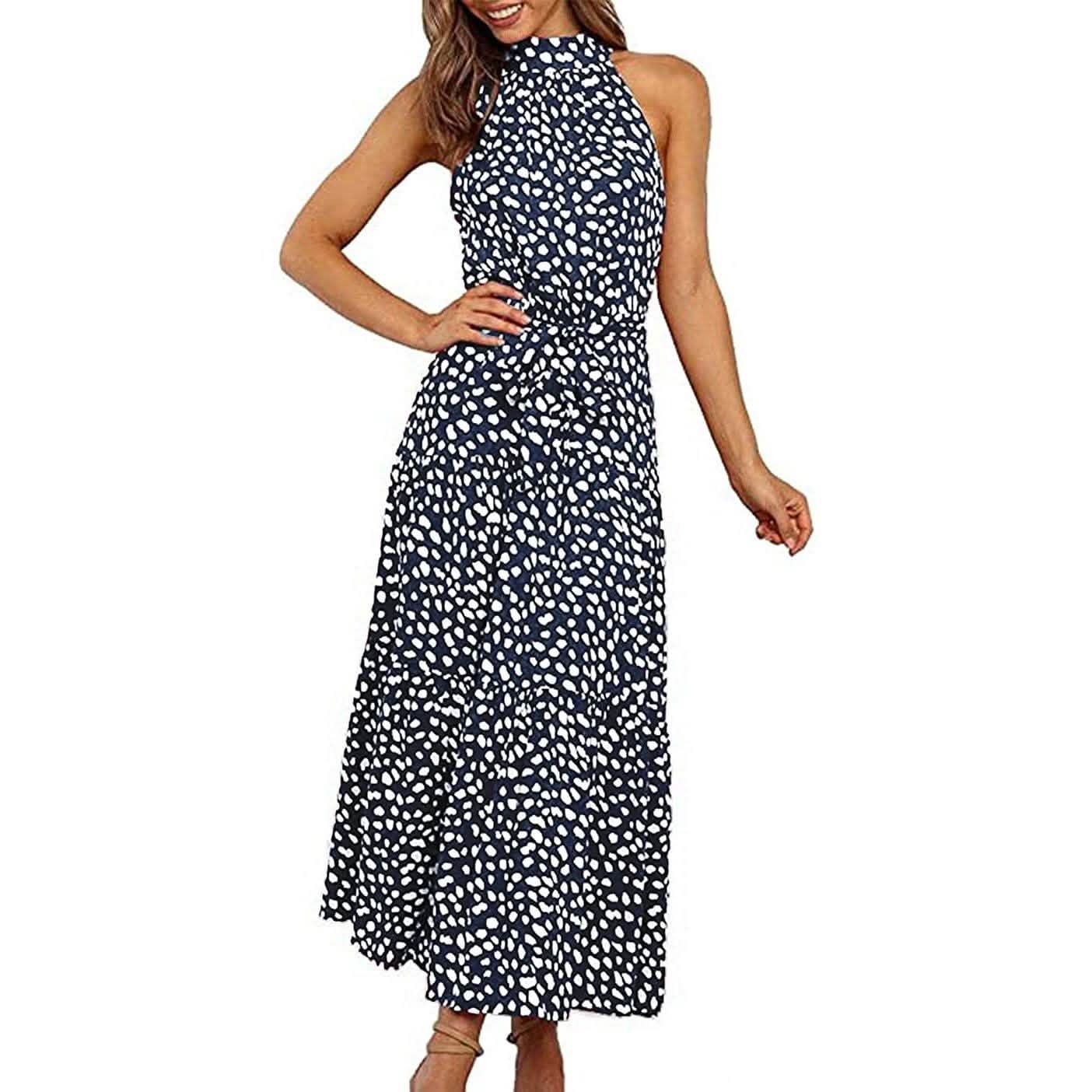 Women’s Casual Halter Neck Sleeveless Long Maxi Dress  - Assorted Styles DailySale