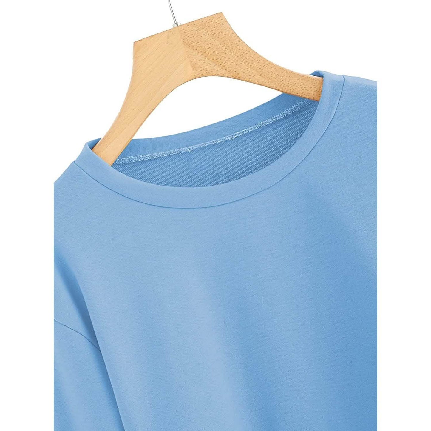 Women's Casual Lace-Up Long-Sleeved Pullover Crop Top Sweatshirt DailySale