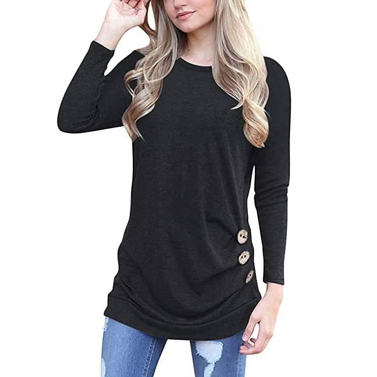 Women's Casual Long Sleeve Tunic Tops DailySale