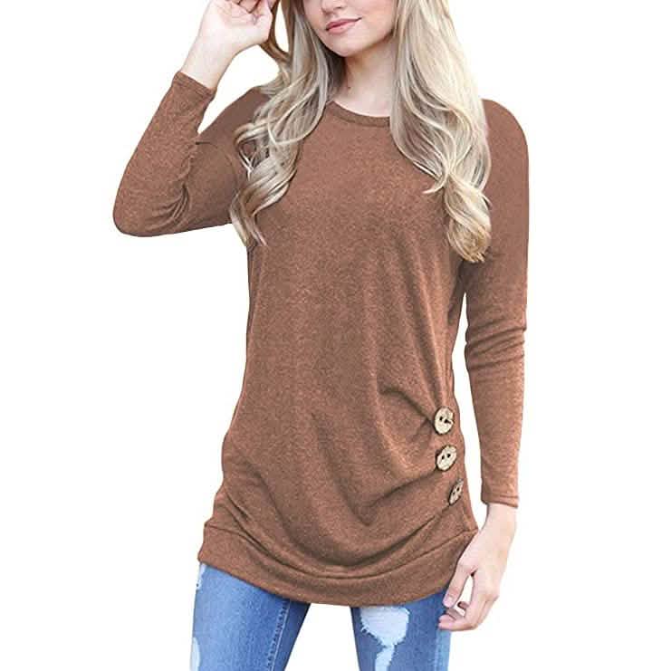 Women's Casual Long Sleeve Tunic Tops DailySale