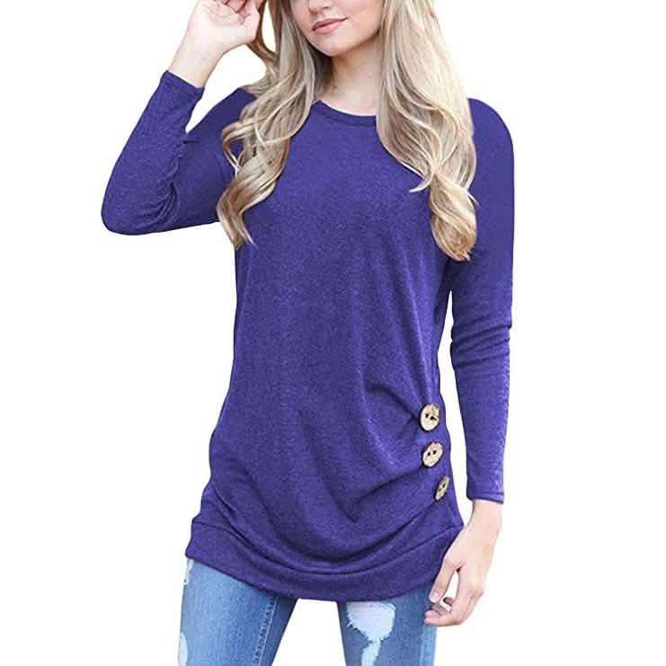 Women's Casual Long Sleeve Tunic Tops DailySale