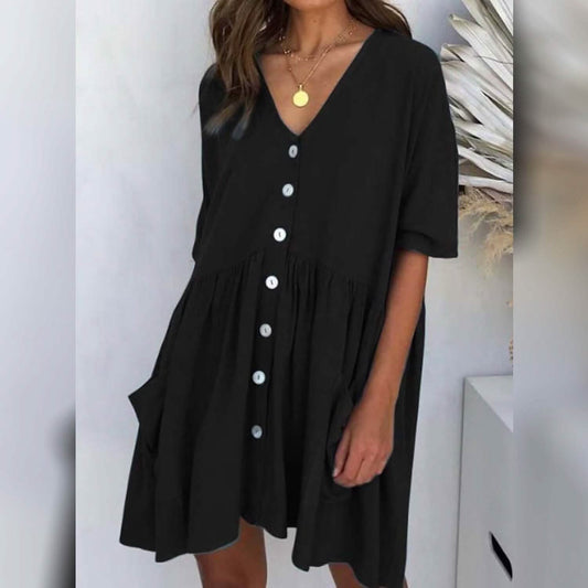 Women's Casual Ruched Loose Fit Dress DailySale