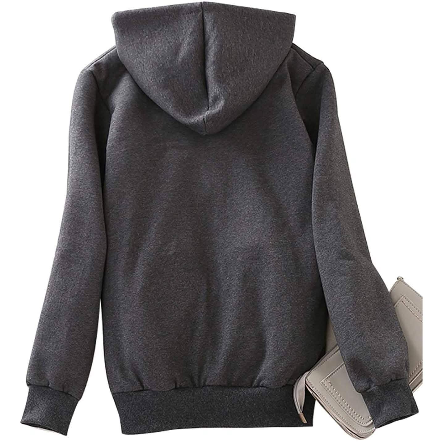 Women's Casual Winter Warm Sherpa Lined Zip Up Hooded Sweatshirt Jacket DailySale
