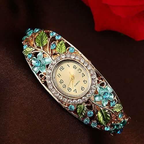 Women's Crystal Bracelet Wrist Watch DailySale