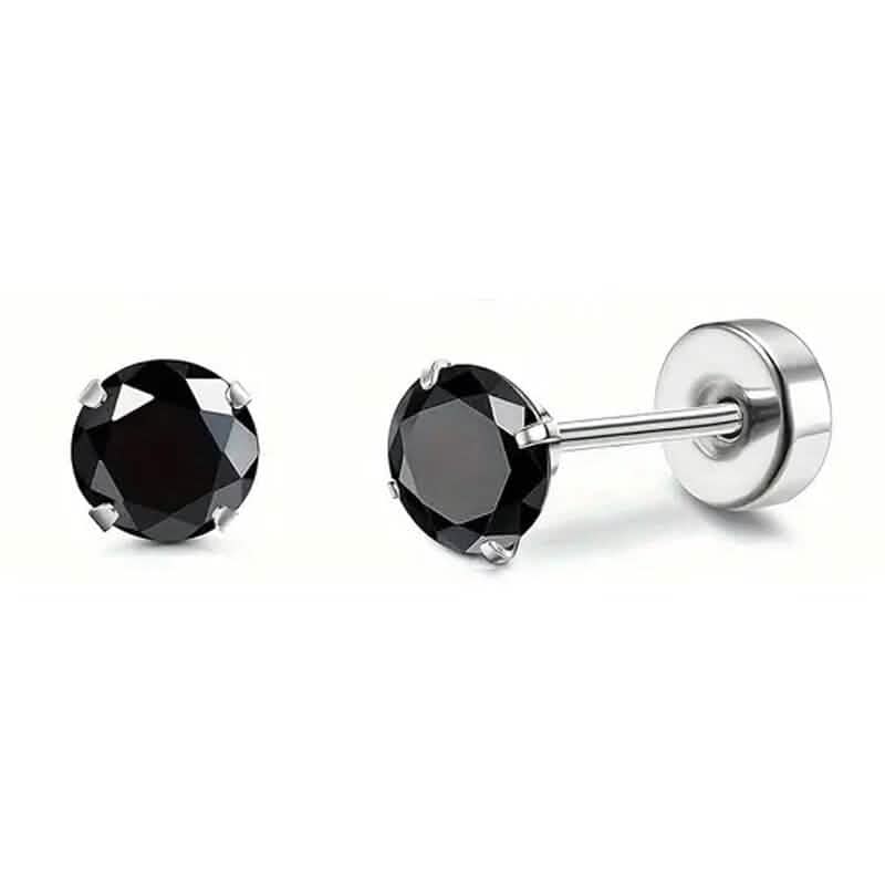 Women's Cubic Zirconia Surgical Stainless Steel Flat Back Earrings DailySale