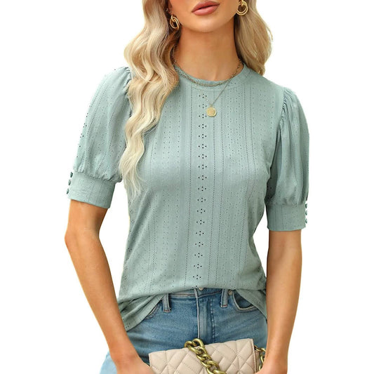 Women's Dressy Casual Puff Sleeve Tops DailySale