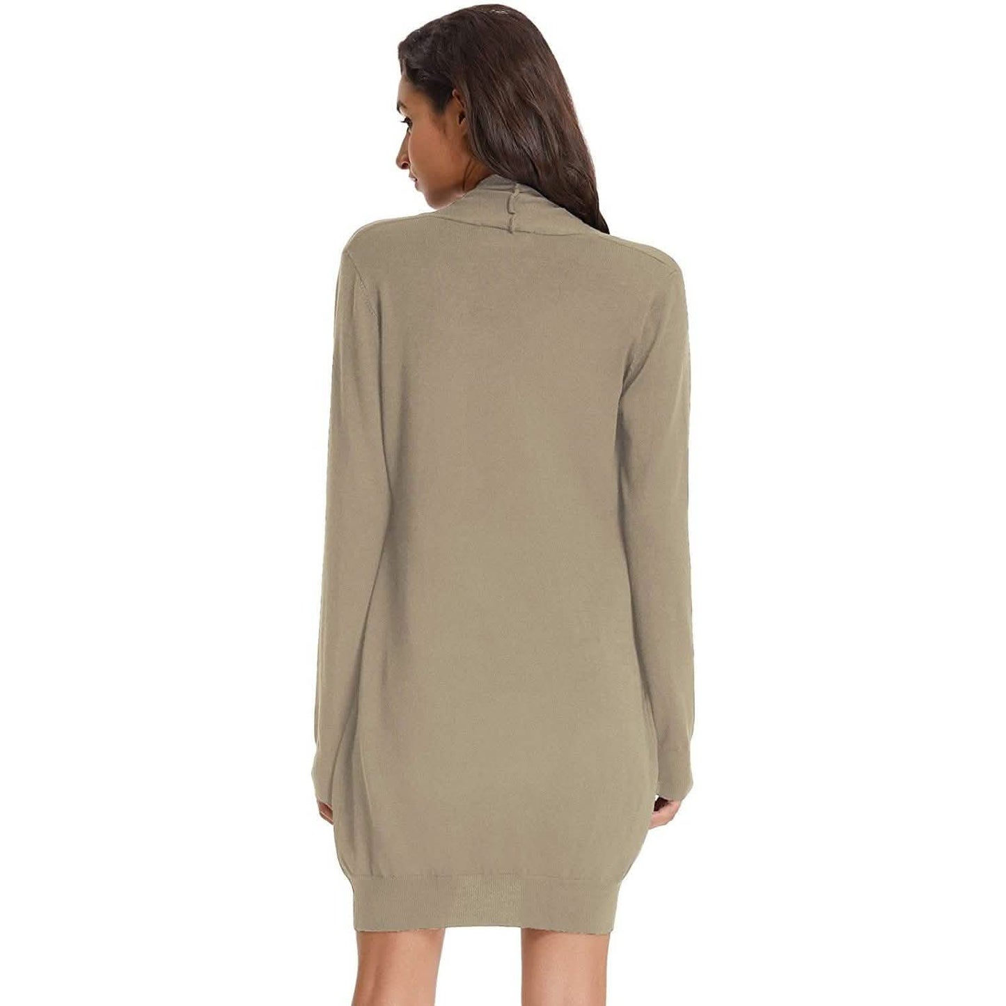 Women's Essential Solid Open Front Long Knited Cardigan Sweater DailySale