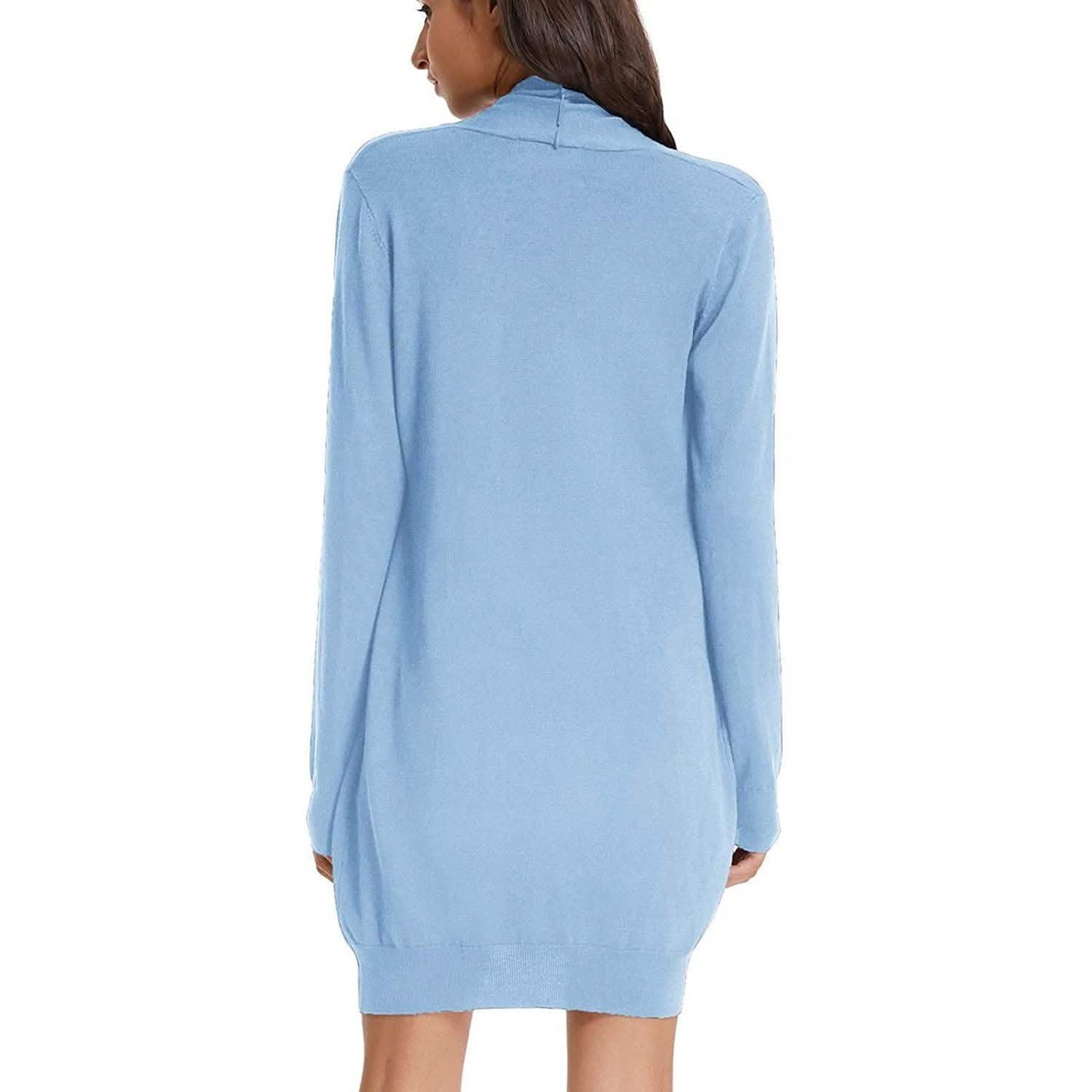 Women's Essential Solid Open Front Long Knited Cardigan Sweater DailySale