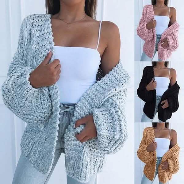 Women's Fashion Cable Knit Cardigan DailySale