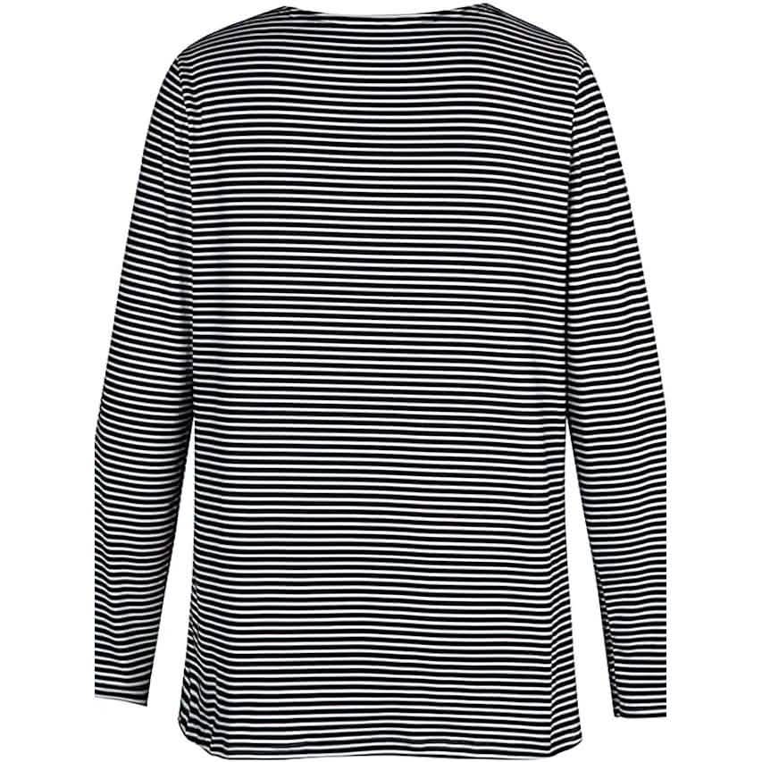 Women's Halloween Tunic T shirt Striped Cat 3D Cartoon Long Sleeve Print Round Neck DailySale