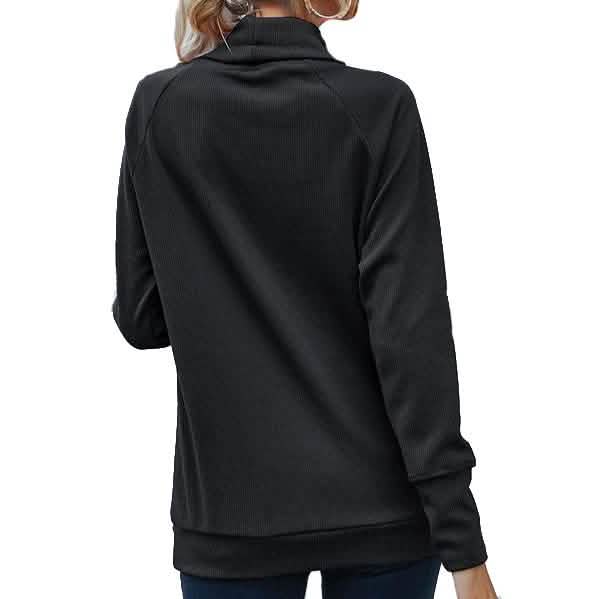 Women's High Collar Long Sleeve Lace Loose Pullover Top Hoodie DailySale