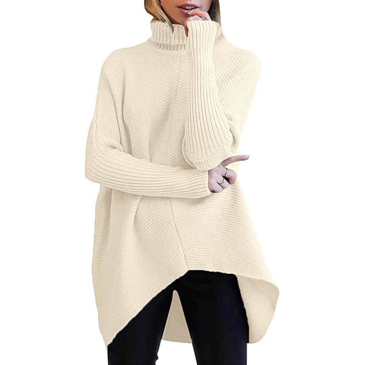Women's High Neck Long Sweater DailySale