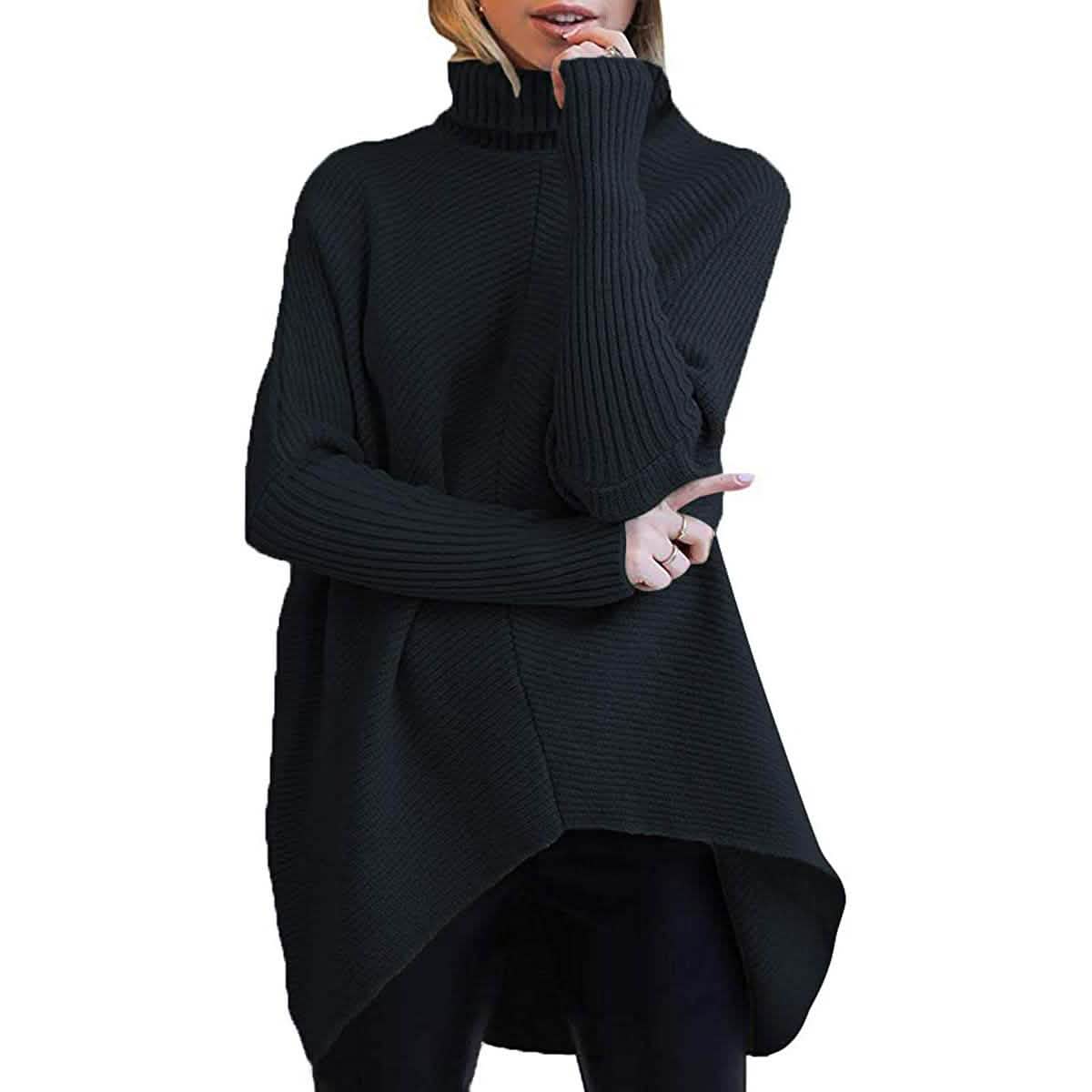 Women's High Neck Long Sweater DailySale
