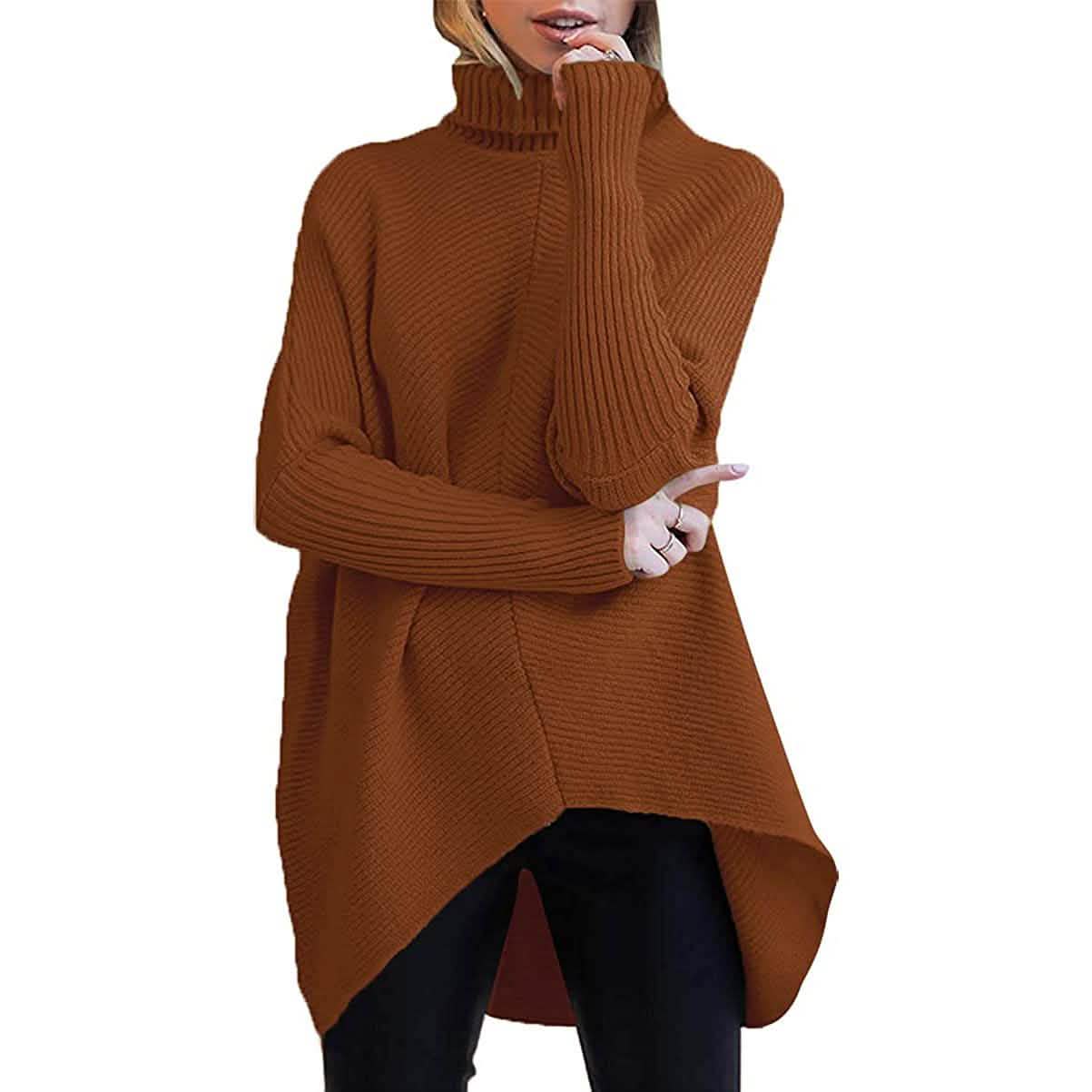 Women's High Neck Long Sweater DailySale