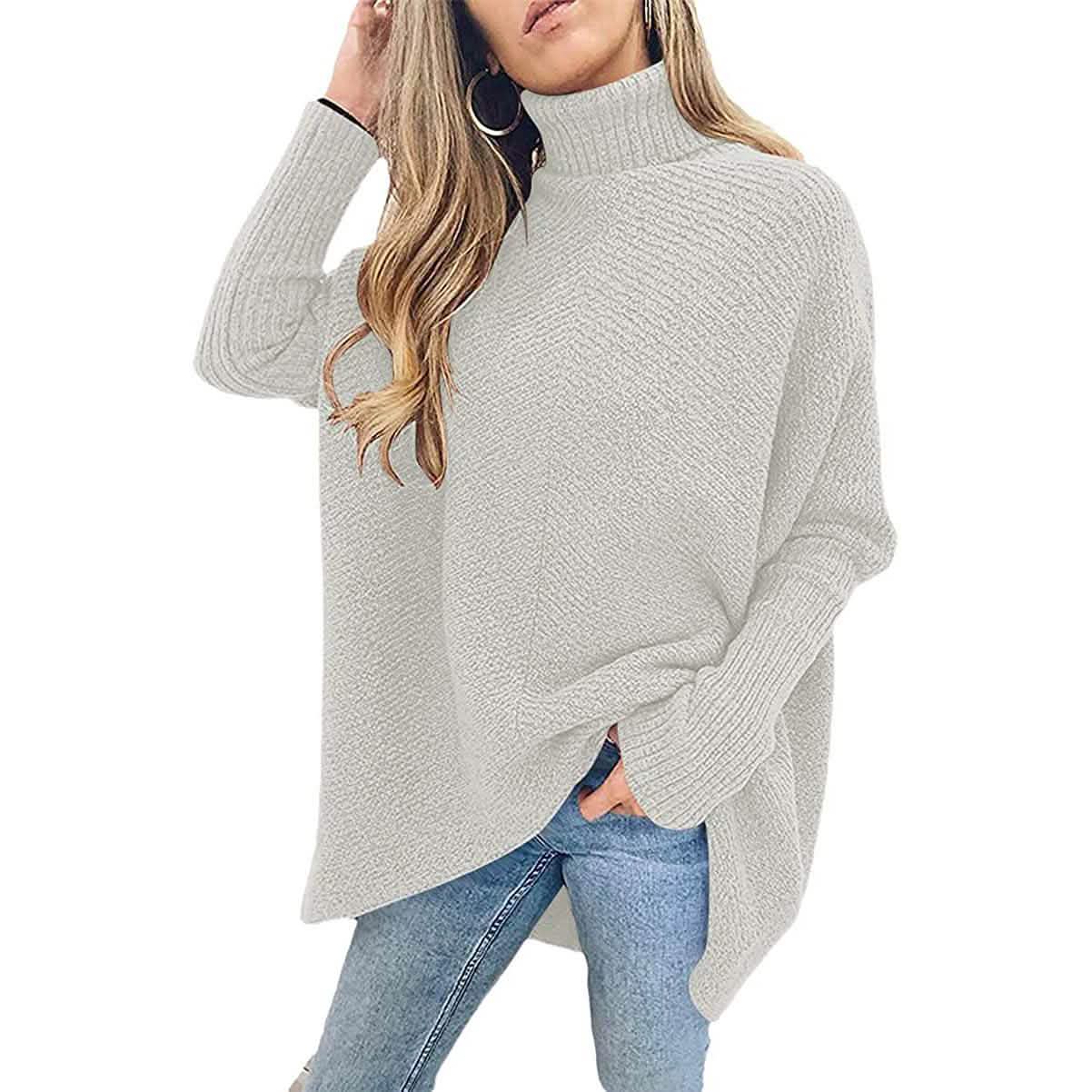 Women's High Neck Long Sweater DailySale