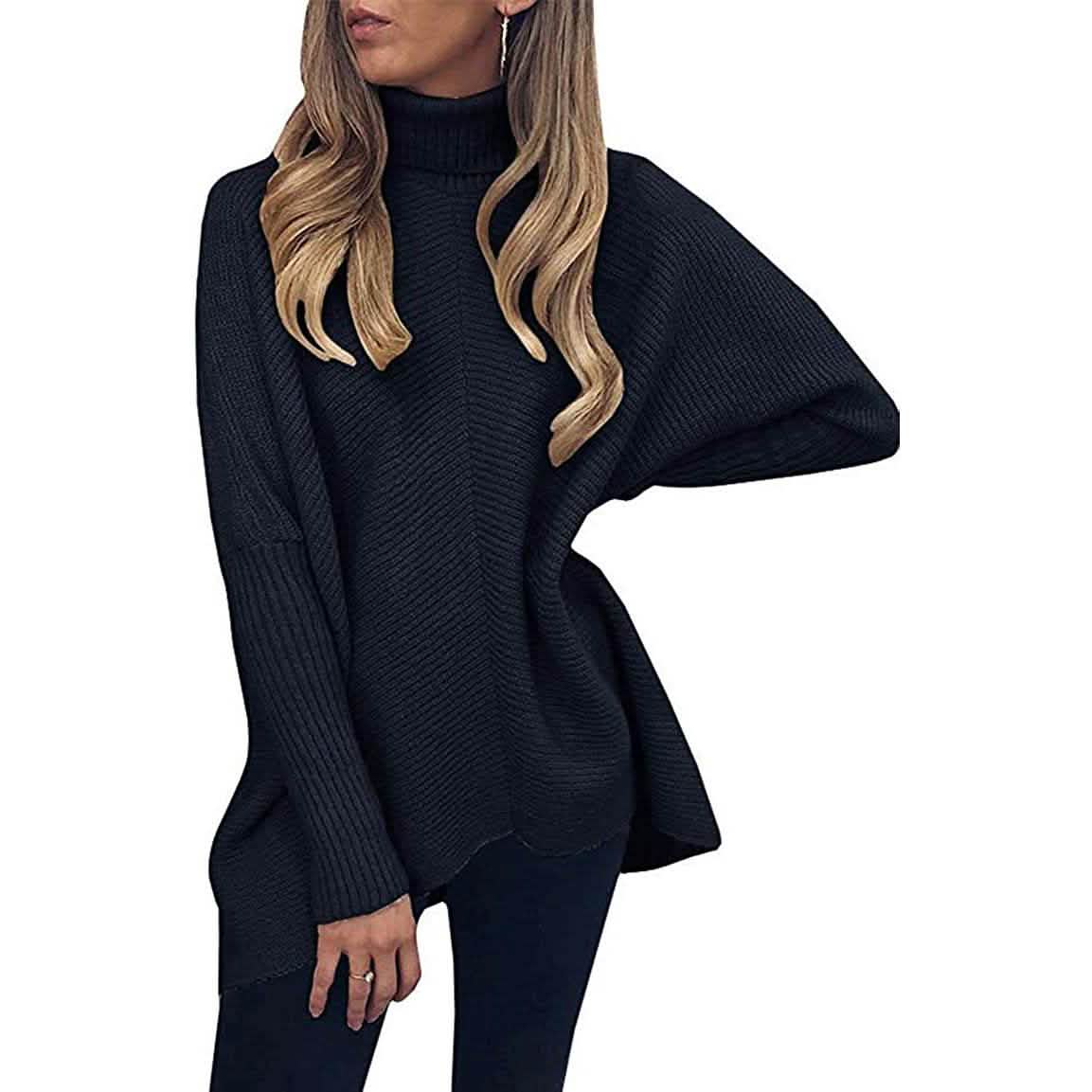 Women's High Neck Long Sweater DailySale