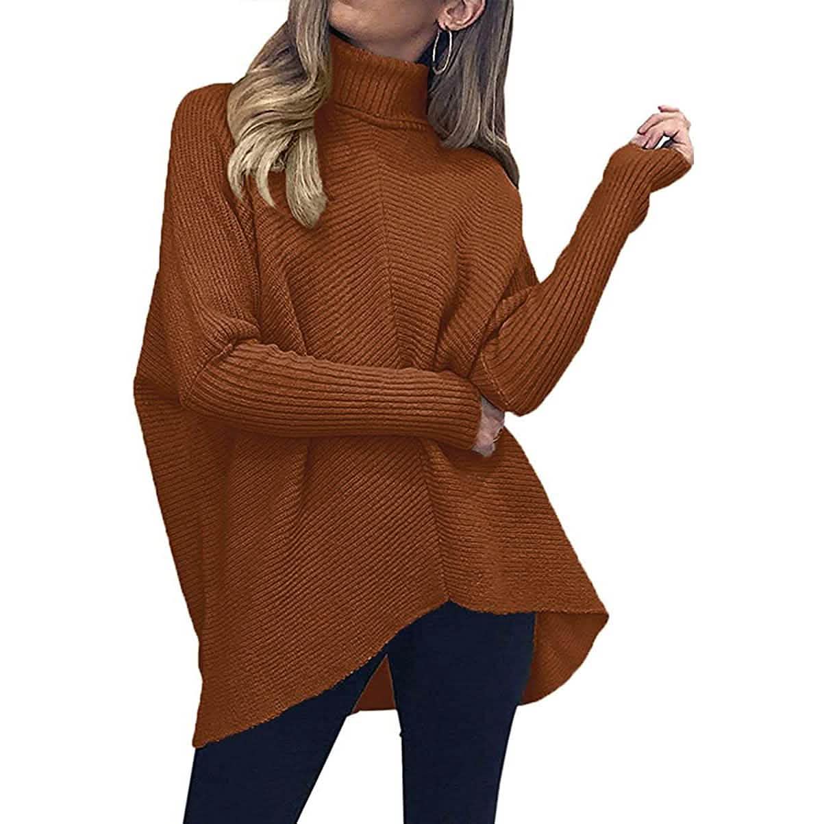 Women's High Neck Long Sweater DailySale