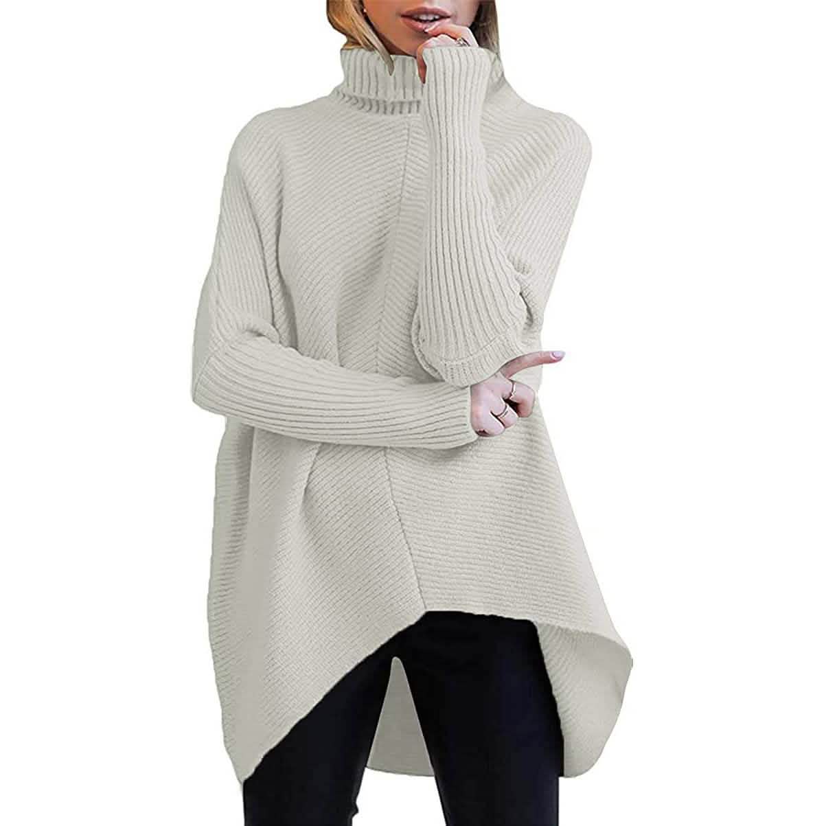 Women's High Neck Long Sweater DailySale